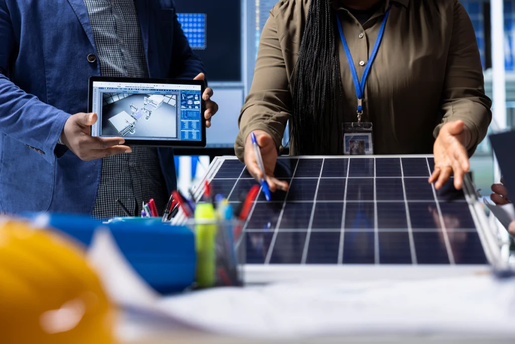 Solar net metering in Pakistan showing how excess solar energy is sent back to the grid through a bi-directional meter.